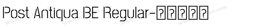 Post Antiqua BE Regular字体转换